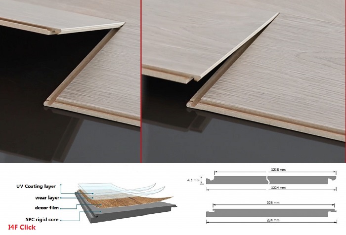 SPC click lock flooring