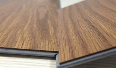 Walnut LVT click flooring plank sample
