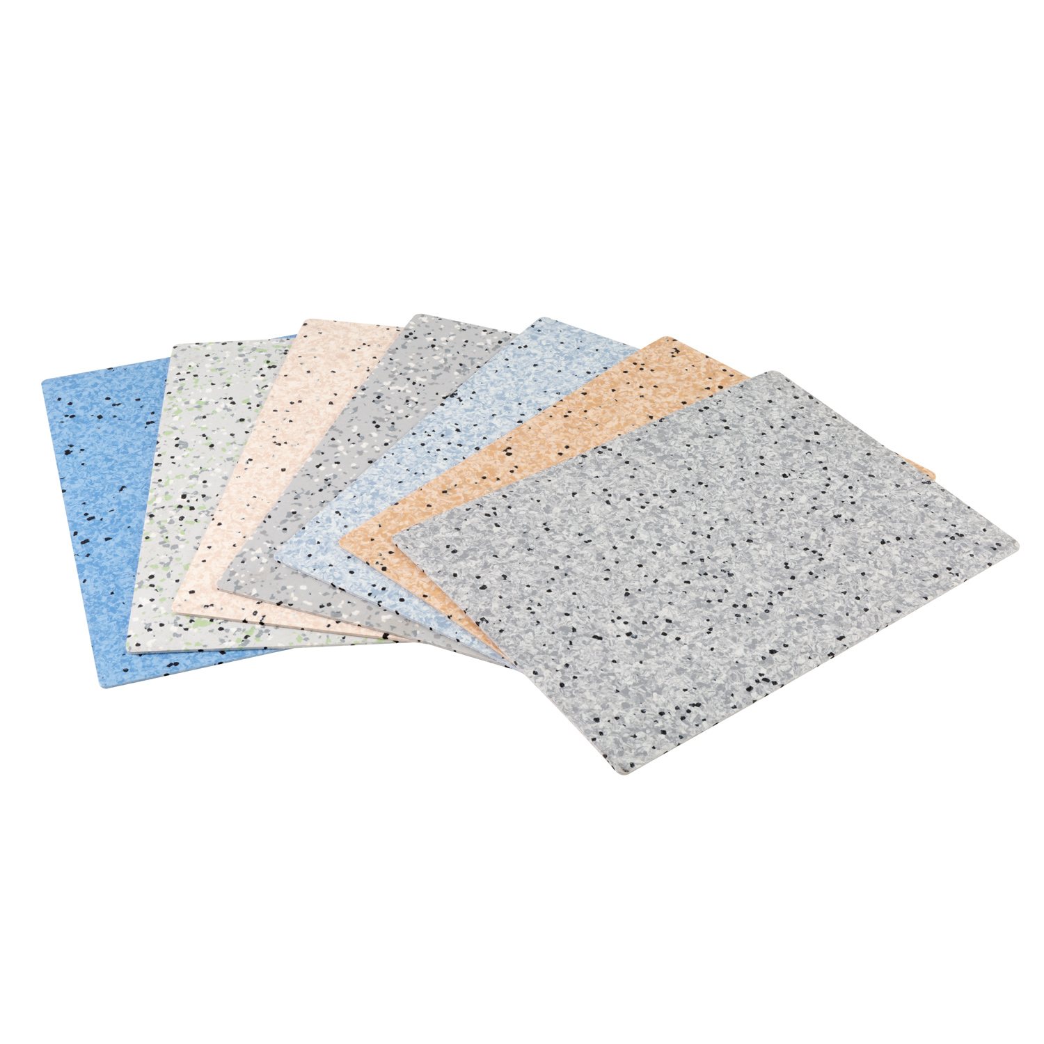 Homogeneous commercial PVC flooring color samples from 3C-Floor